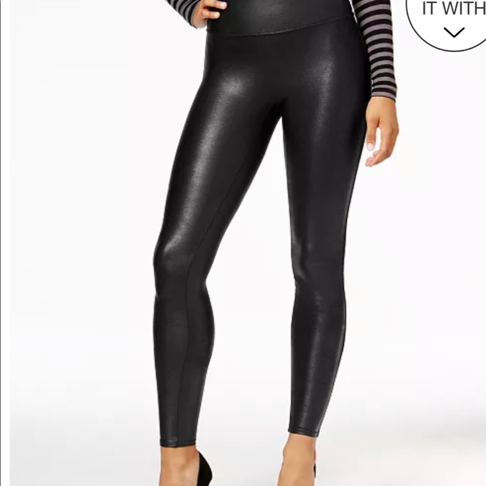 Spanx Faux Leather Leggings Large